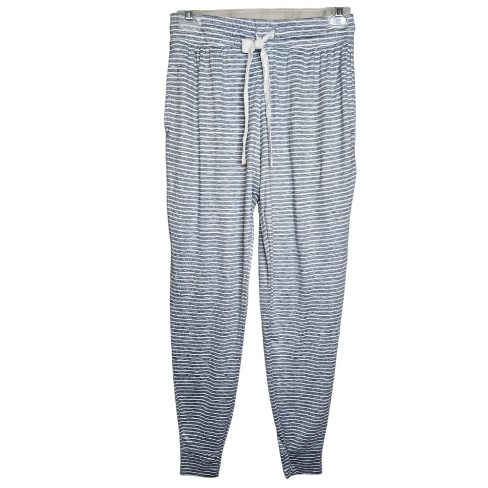Emerson Road Women's Pajama Pants Jogger Gray White Stripes NWOT Size Small